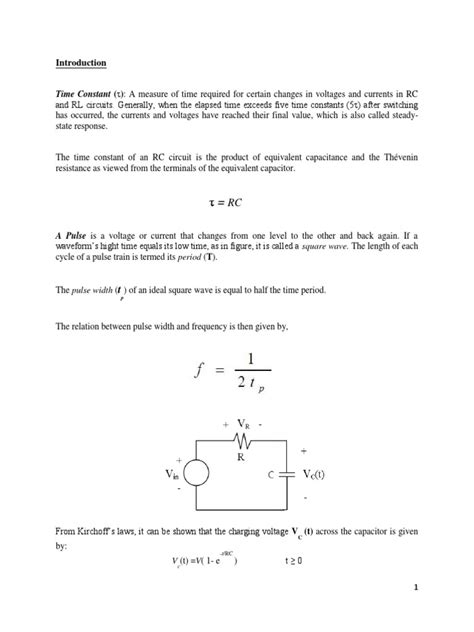 A capacitor is composed of two plates with either air. . Rc circuit lab report conclusion